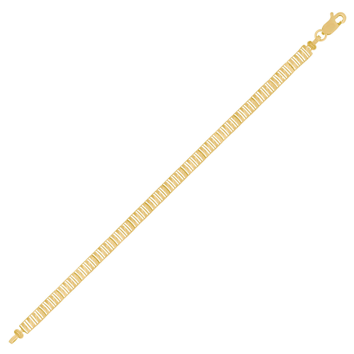 10K Yellow Gold Womens Filigree Bracelet Size 7 Inches