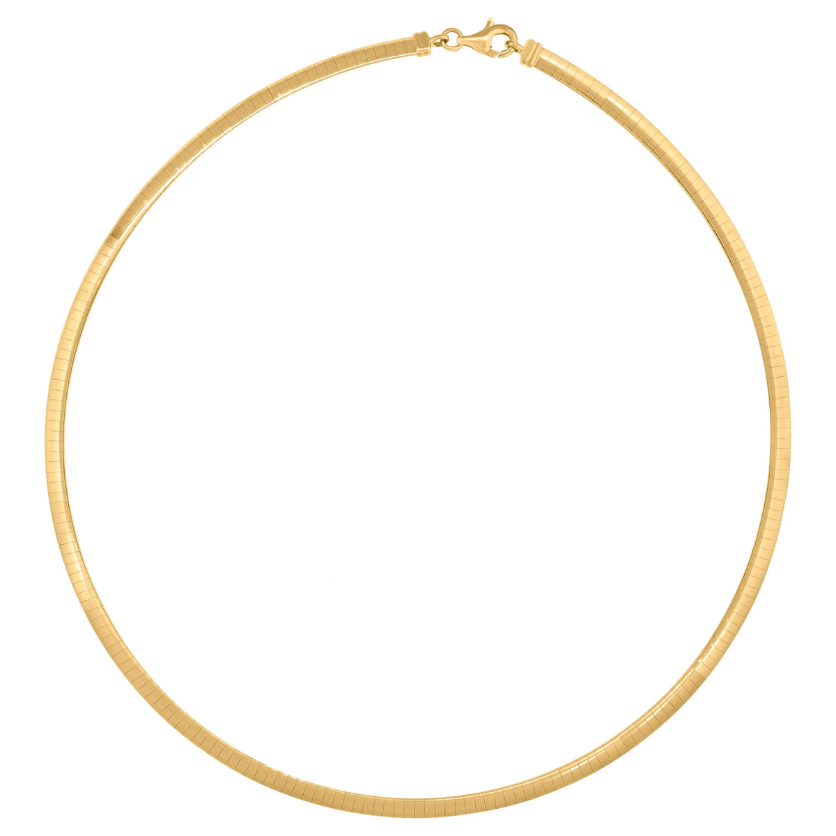 14K Gold 4mm-16" Omega Necklace