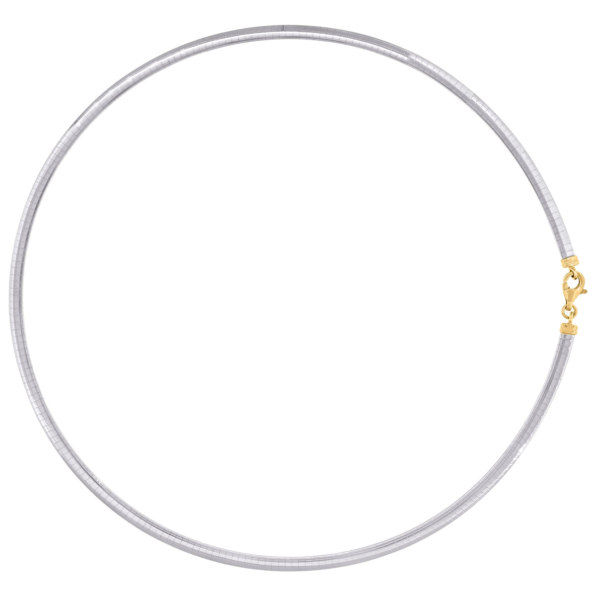 14K Gold 4mm-18" Omega Necklace