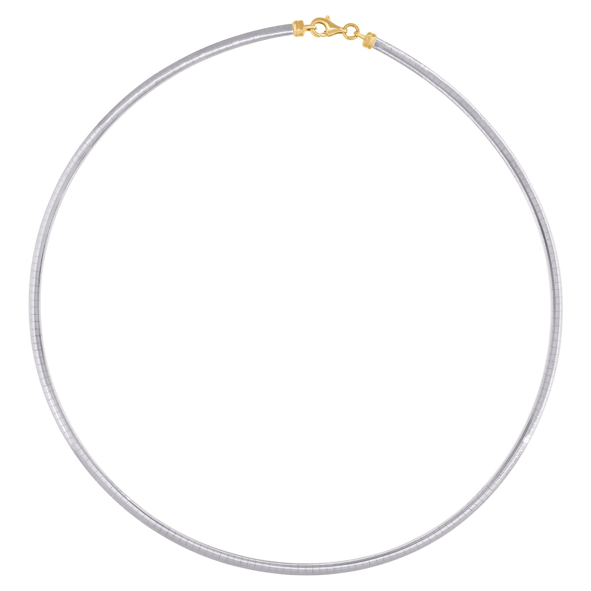 14K Gold 3mm-16" Omega Necklace