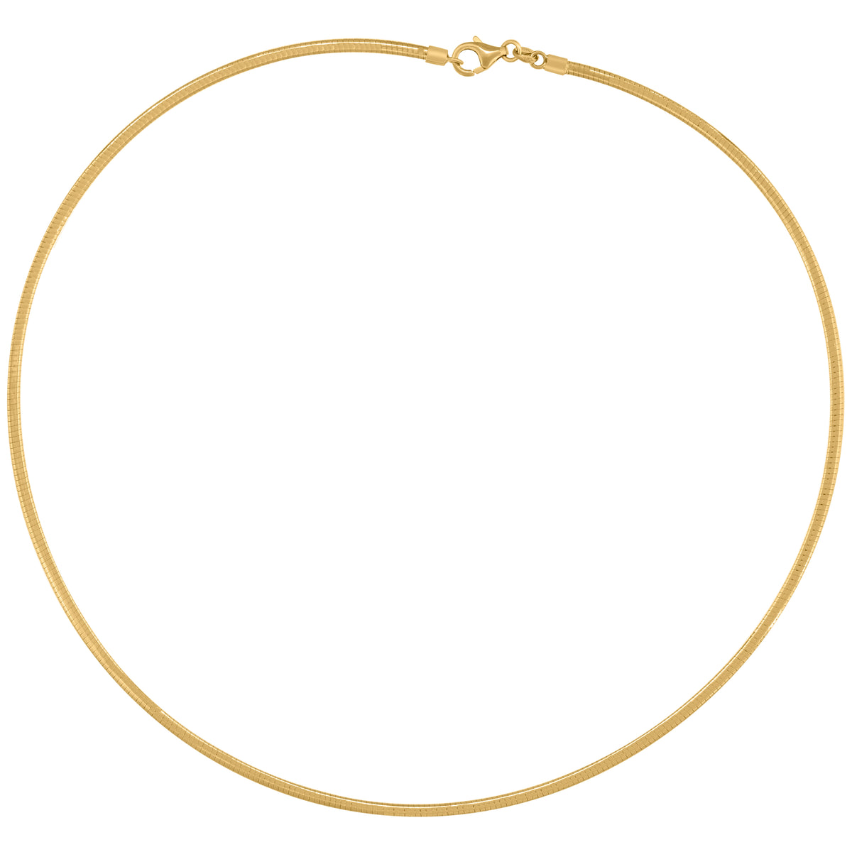 14K Gold 18" Omega Necklace