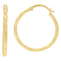 14K Gold Hoop Earrings 25mm