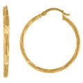 14K Gold Hoop Earrings 30mm