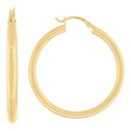 14K Gold Hoop Earrings 35mm