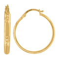 14K Gold Hoop Earrings 25mm