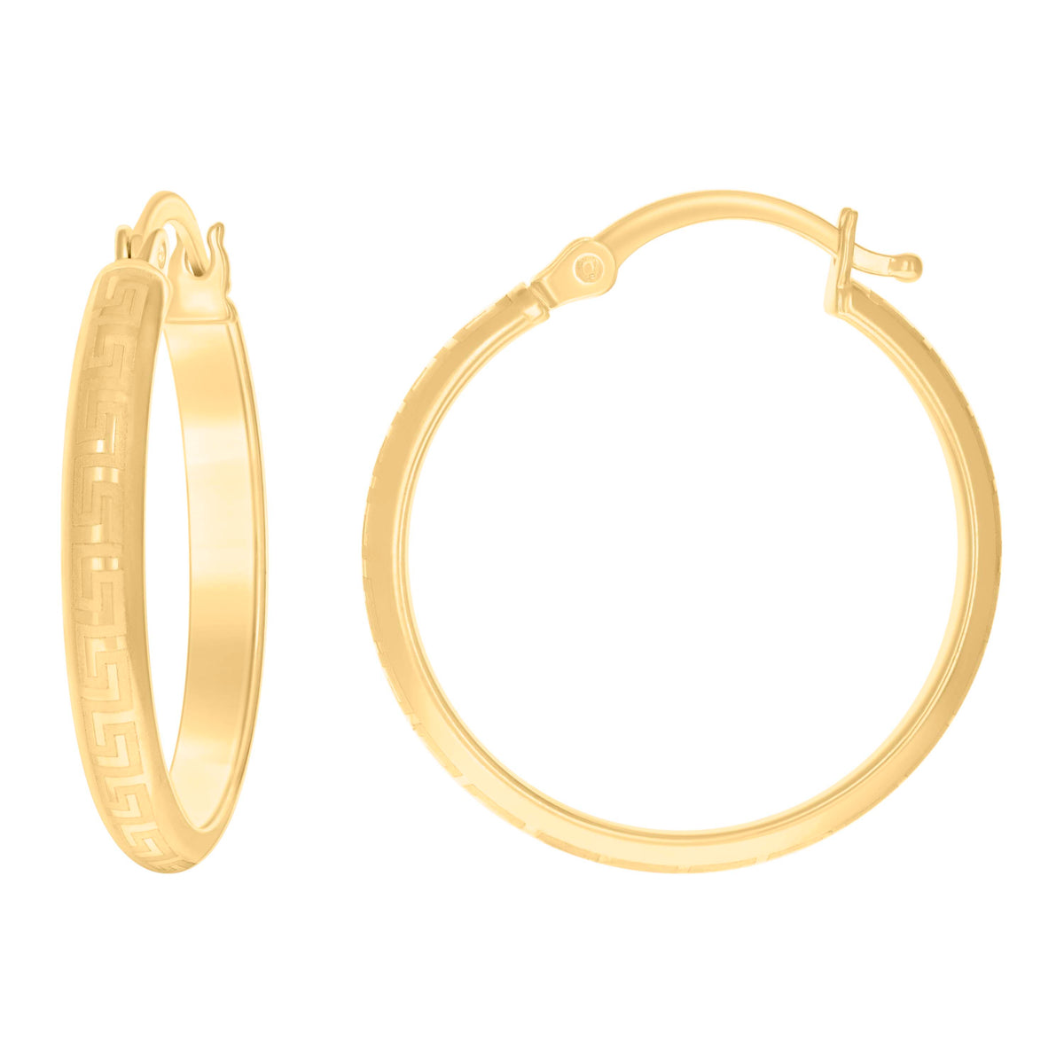 14K Gold Hoop Earrings 20mm