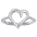 925 Sterling Silver Womens Heart Love Ring Size 5 To 8