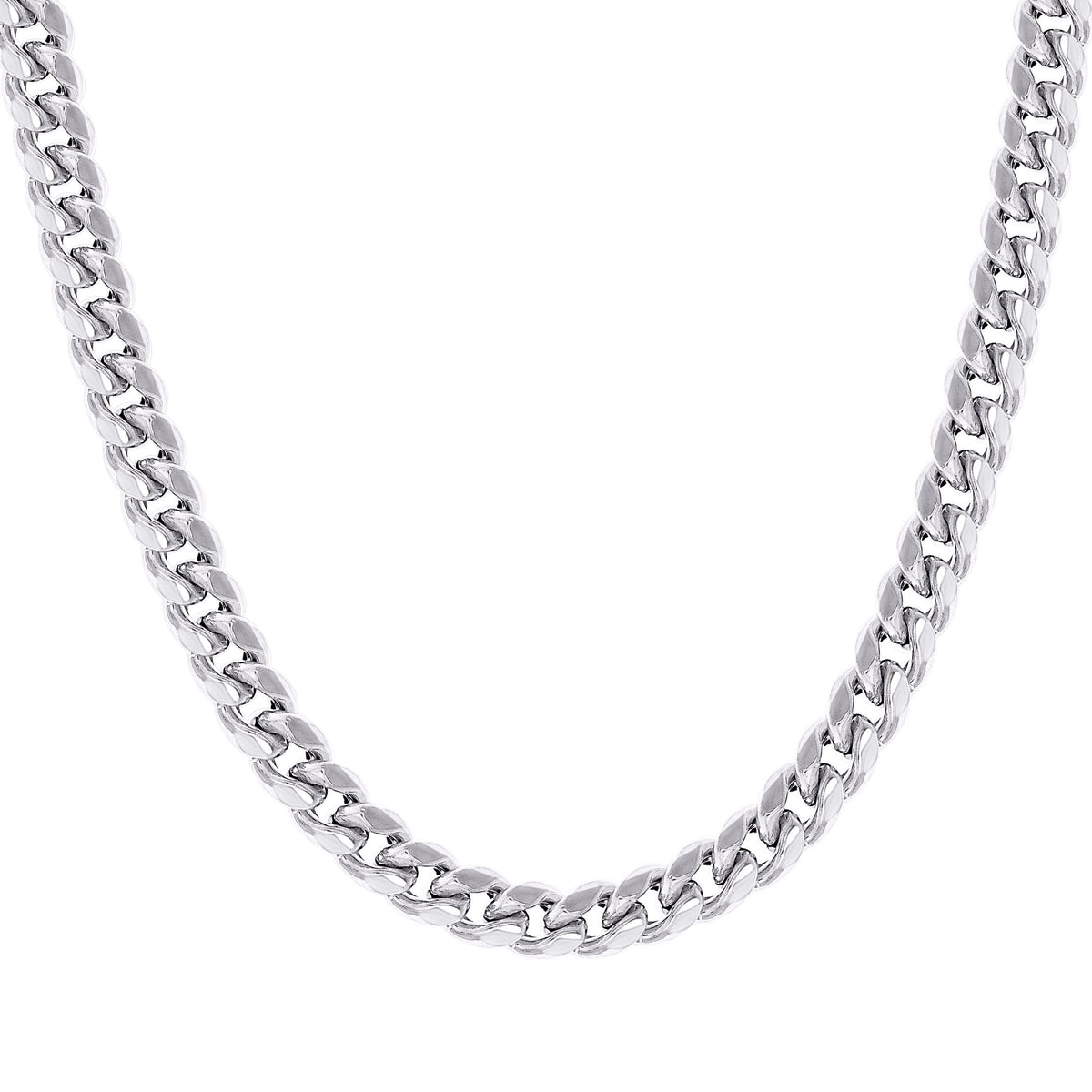 925 Silver Hollow Miami Cuban Chain 9mm-8"