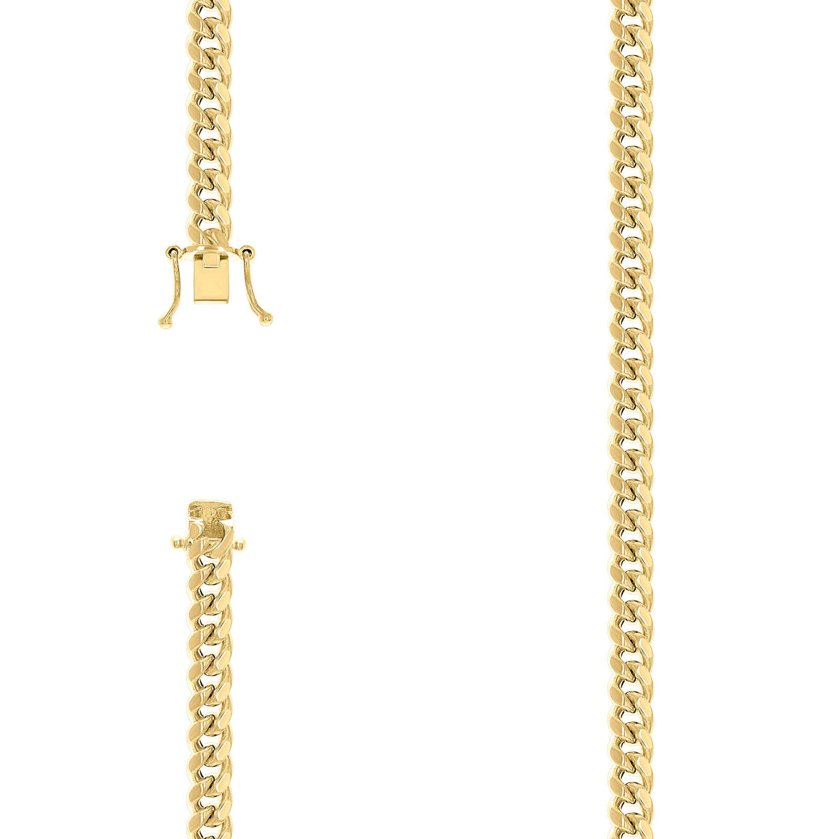 925 Silver Hollow Miami Cuban Chain 6.3mm-9"