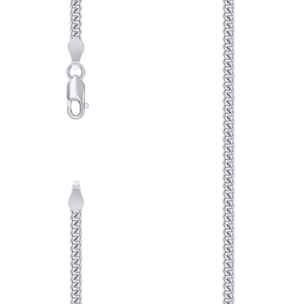 925 Silver Solid Miami Cuban Chain 2.6mm-18"