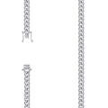 925 Silver Solid Miami Cuban Chain 7mm