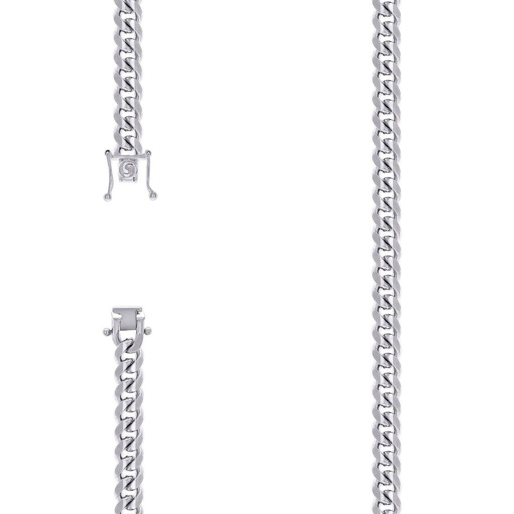 925 Silver Solid Miami Cuban Chain 7mm-26"