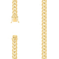 925 Silver Solid Miami Cuban Chain 9.8mm-8"