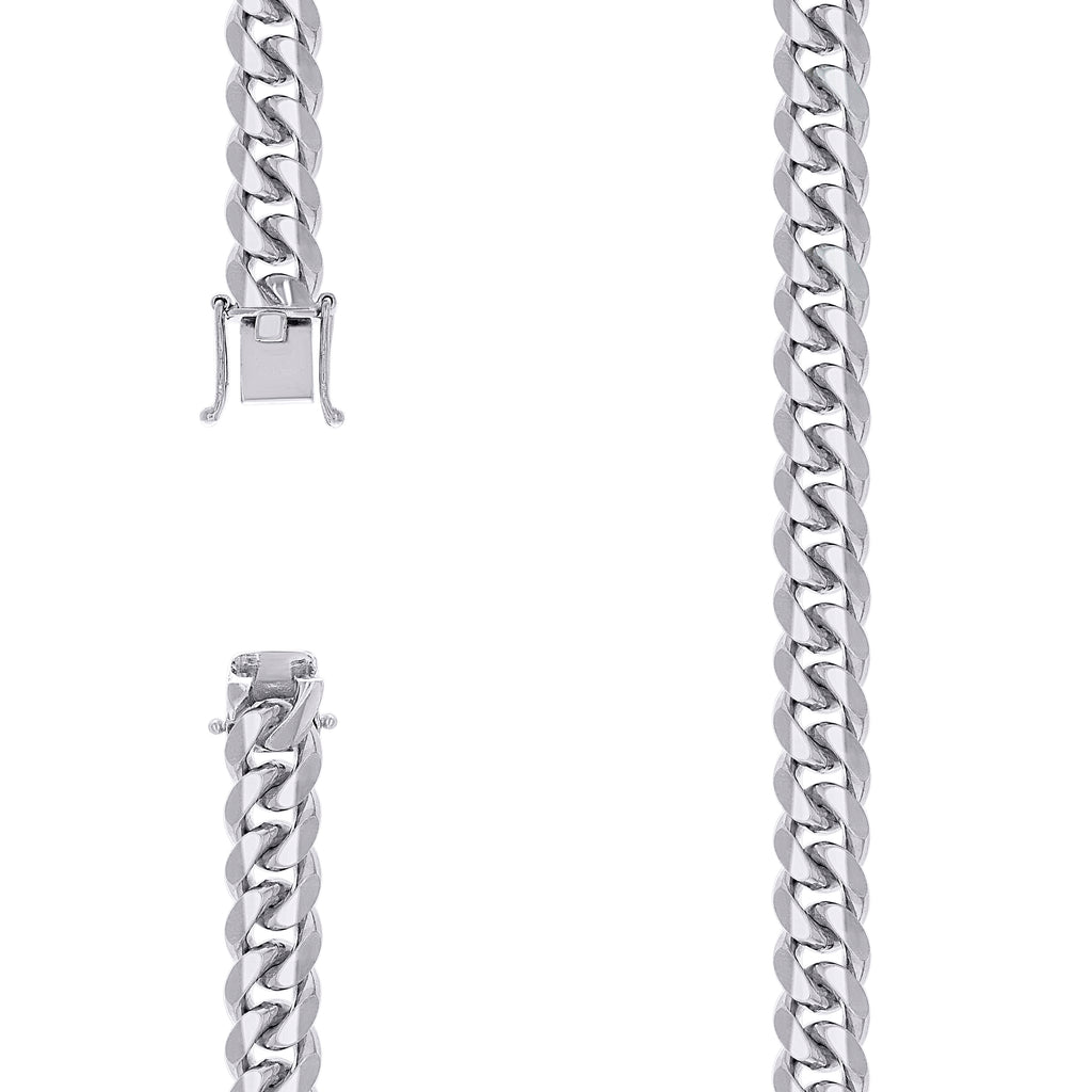 925 Silver Solid Miami Cuban Chain 9.8mm-20"