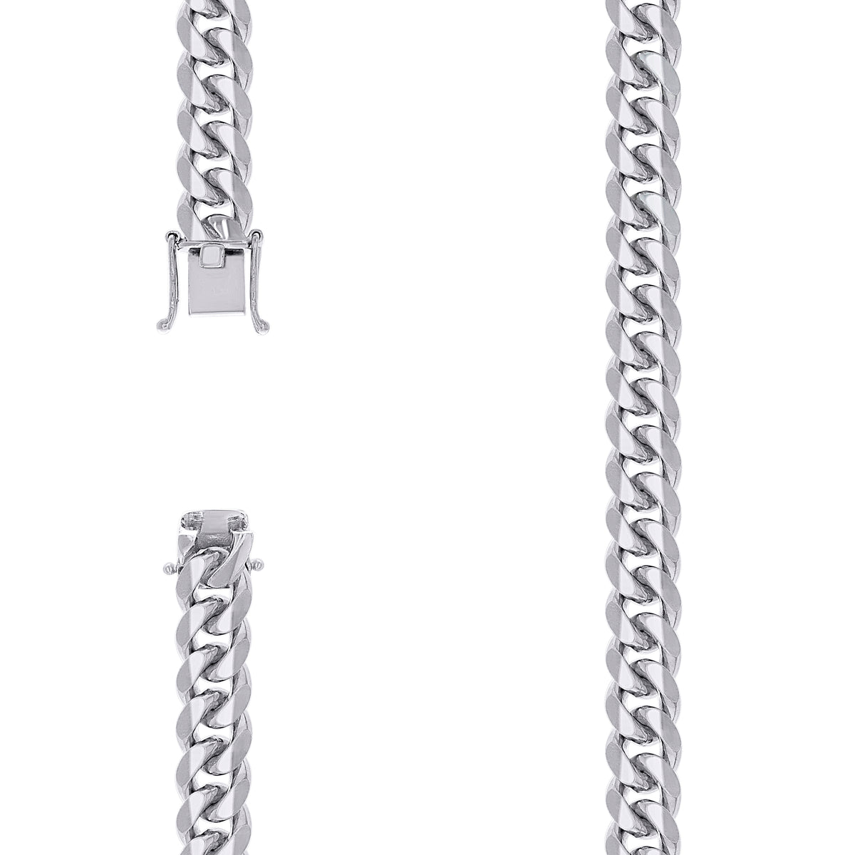 925 Silver Solid Miami Cuban Chain 9.8mm-20"
