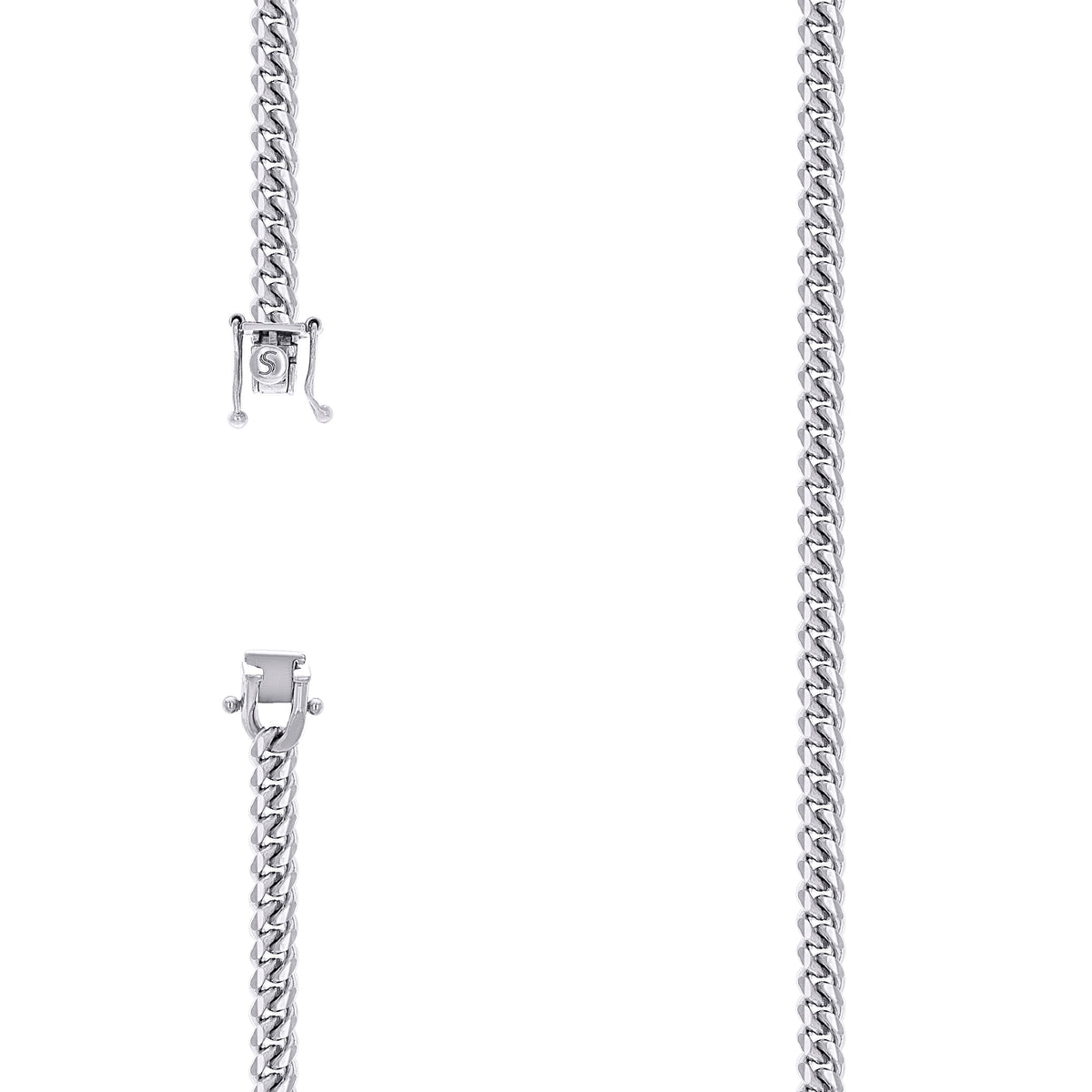 925 Silver Solid Miami Cuban Chain 4.9mm