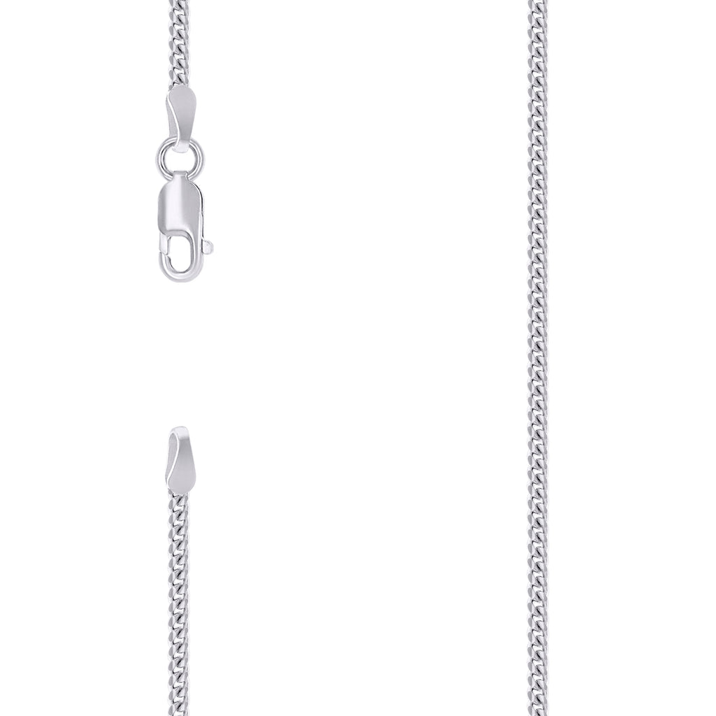 925 Silver Solid Miami Cuban Chain 2mm-16"