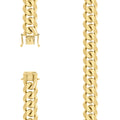 925 Silver Solid Miami Cuban Chain 14.5mm-26"