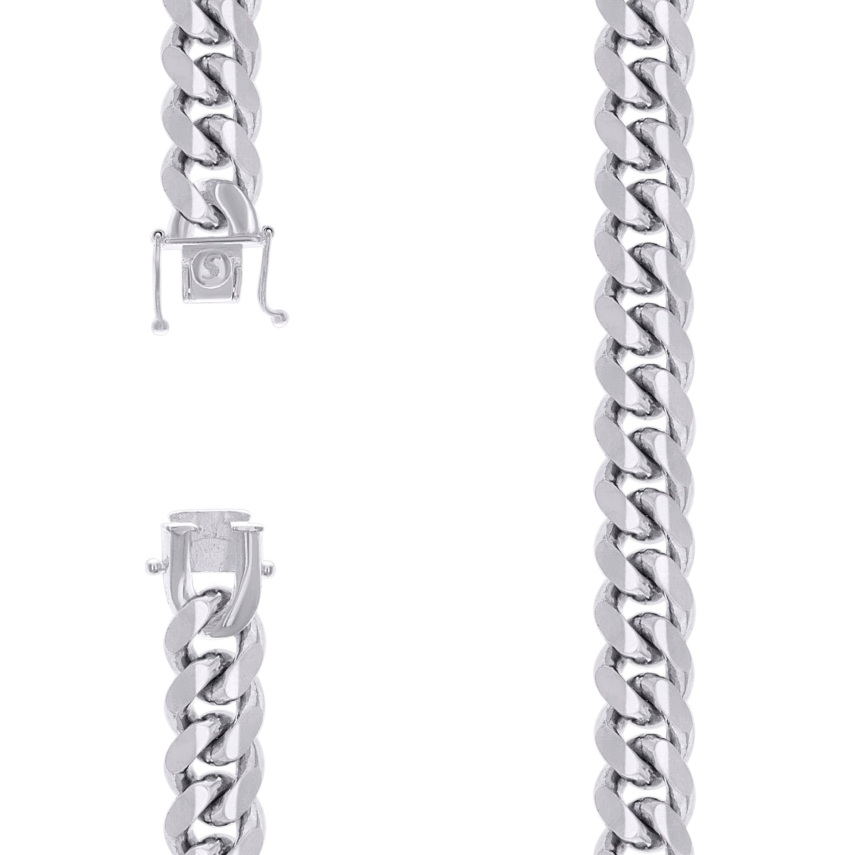 925 Silver Solid Miami Cuban Chain 14.5mm-20"