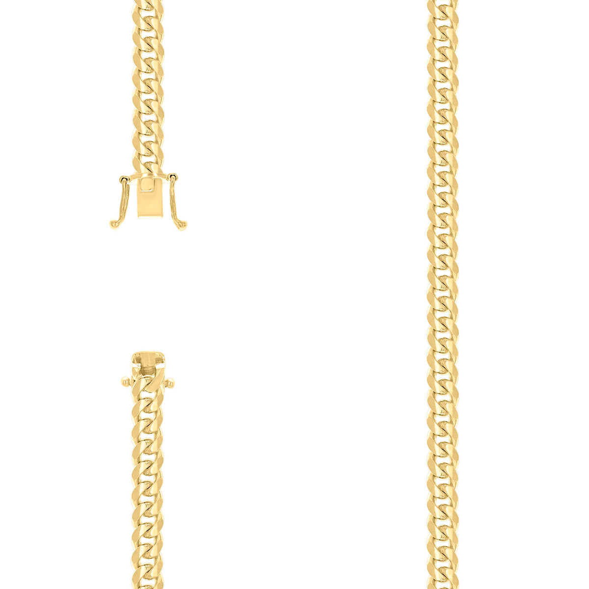 925 Silver Solid Miami Cuban Chain 6.3mm-8"