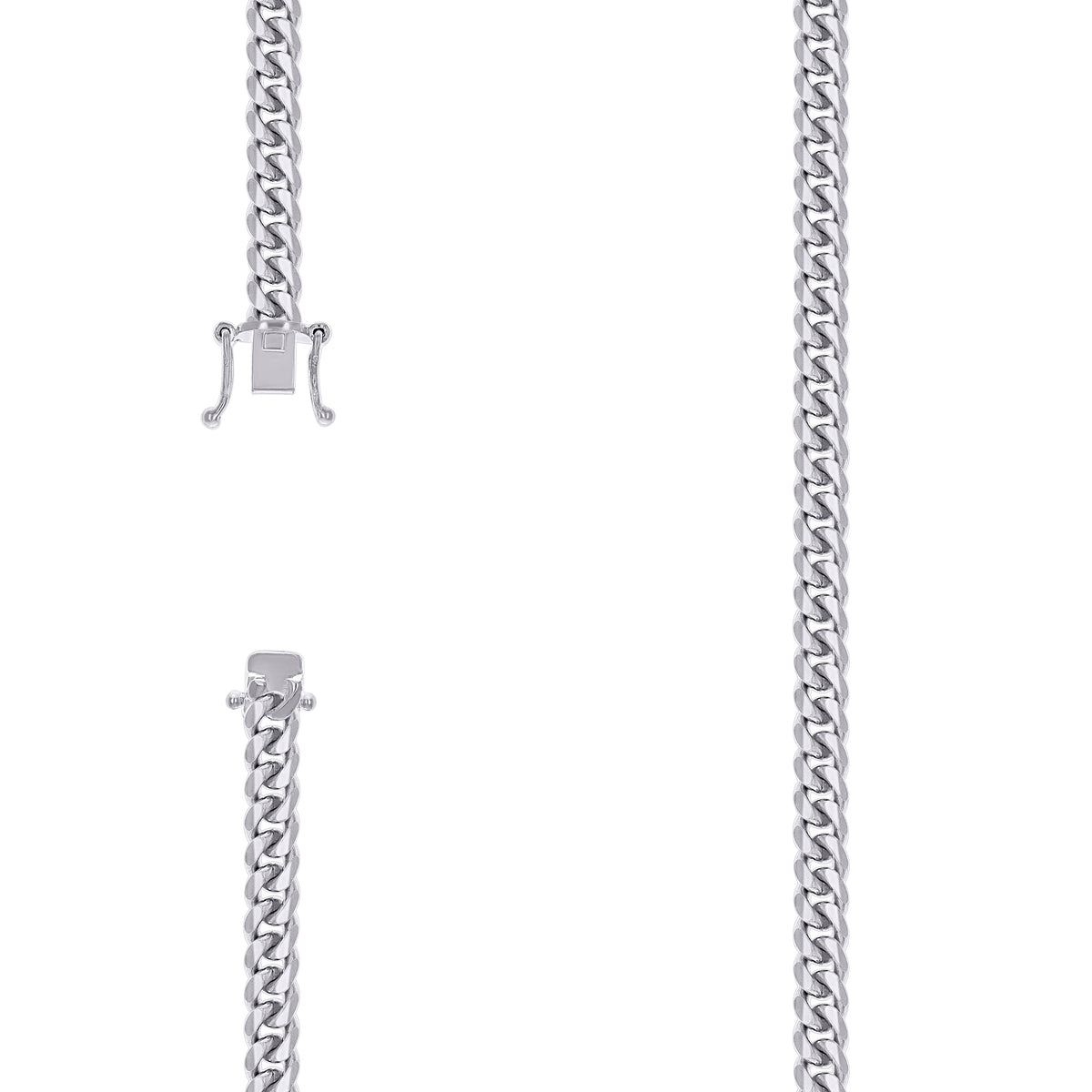 925 Silver Solid Miami Cuban Chain 6.3mm-7"