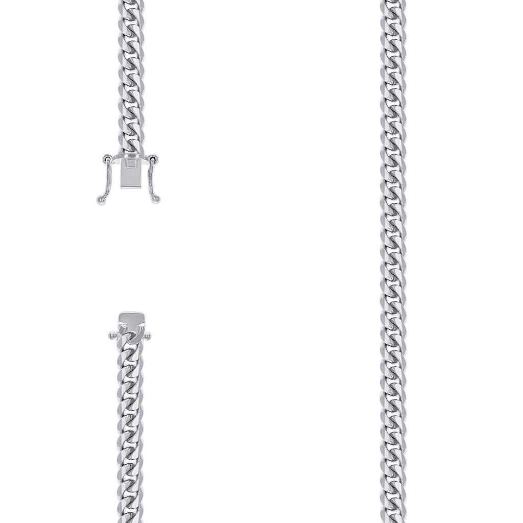925 Silver Solid Miami Cuban Chain 6.3mm-22"