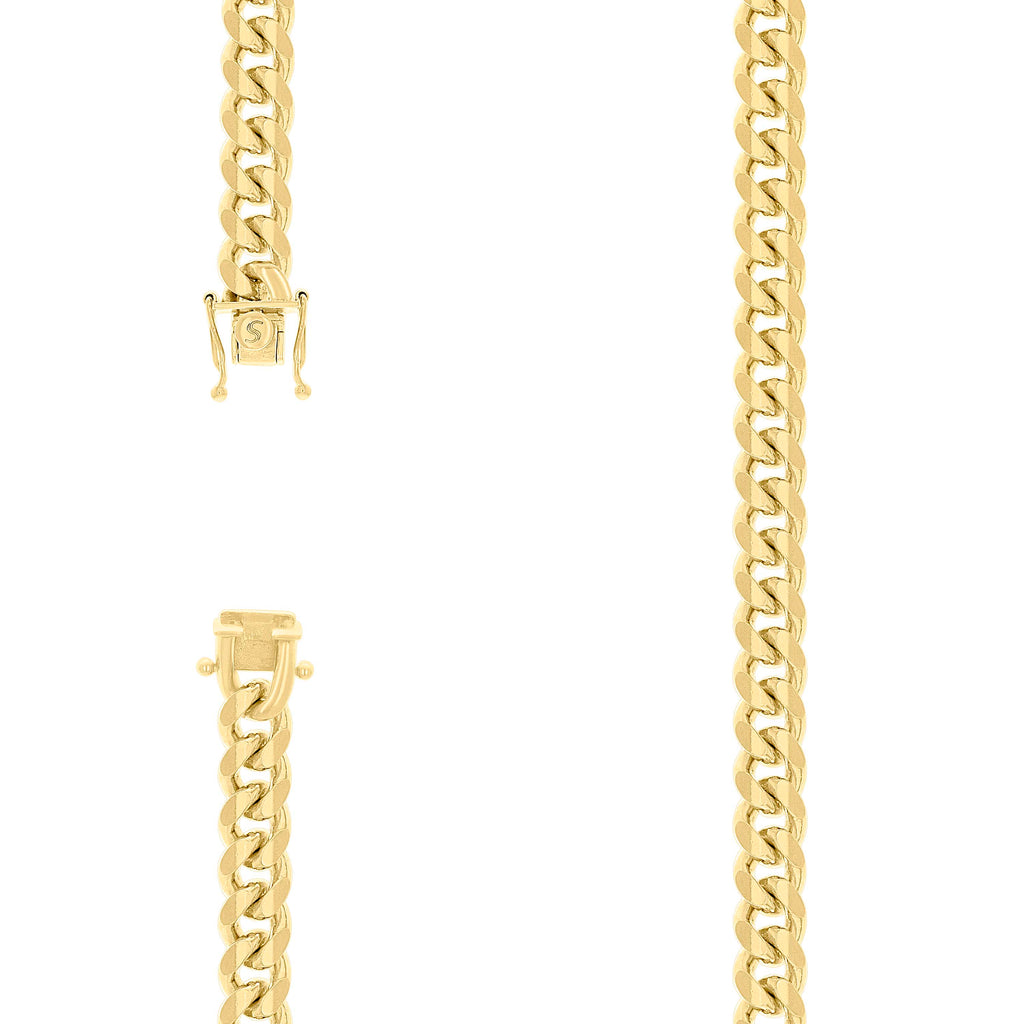 925 Silver Solid Miami Cuban Chain 8.4mm-8"