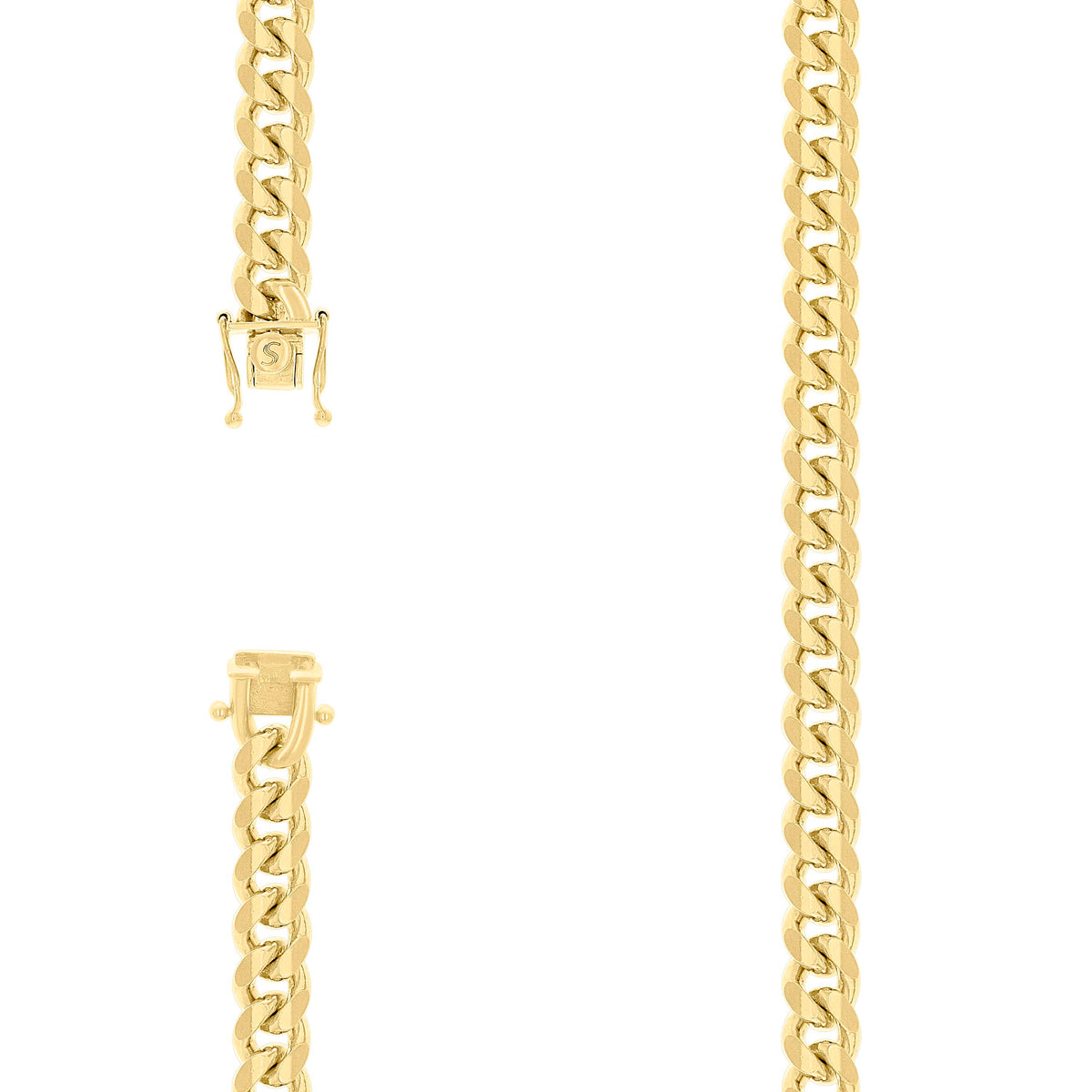 925 Silver Solid Miami Cuban Chain 8.4mm