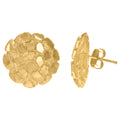 10K Yellow Gold Mens Fashion Nugget Stud Earrings