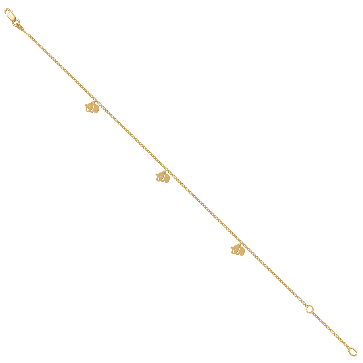 14K Gold Anklet 10"