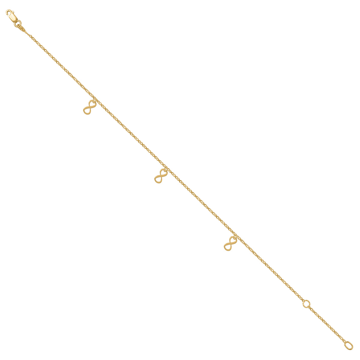 14K Gold Anklet 10"