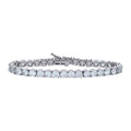 925 Sterling Silver Womens Cubic-Zirconia Tennis Bracelet 7 Inches