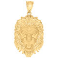 10K Yellow Gold Mens Leo/Lion Animal Zodiac Sign/Wildlife Charm Pendant