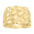 10K Yellow Gold Mens Nugget Fashion Ring