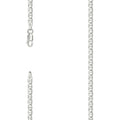 925 Sterling Silver Solid Classic Mariner Chain 3mm-20