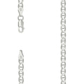 925 Sterling Silver Solid Classic Mariner Chain 4mm-8