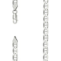 925 Sterling Silver Solid Classic Mariner Chain 6mm