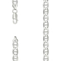 925 Sterling Silver Solid Classic Mariner Chain 7mm-20