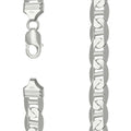 925 Sterling Silver Solid Classic Mariner Chain 11mm-24