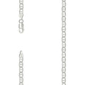 925 Sterling Silver Solid Pave Classic Mariner Chain 3mm-9