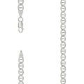 925 Sterling Silver Solid Pave Classic Mariner Chain 5mm