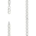 925 Sterling Silver Solid Pave Classic Mariner Chain 4mm-18