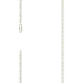 925 Silver Pave Super Flat Figaro Chain 2.6mm