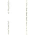 925 Silver Pave Super Flat Figaro Chain 4.5mm