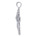 925 Sterling Silver Mens Cubic-Zirconia Cross Religious Charm Pendant