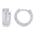 925 Sterling Silver Womens Cubic-Zirconia Fashion Endless Hoop Earrings