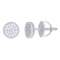 925 Sterling Silver Mens Cubic-Zirconia Fashion Stud Earrings
