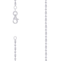 925 Sterling Silver Womens Moon-Cut Chain Anklet 2 mm Size 10 Inches