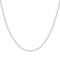 925 Sterling Silver Womens Barrel Moon-Cut Chain Anklet 3 mm Size 10 Inches