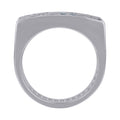 925 Sterling Silver Mens Cubic-Zirconia Last Supper Religious Ring